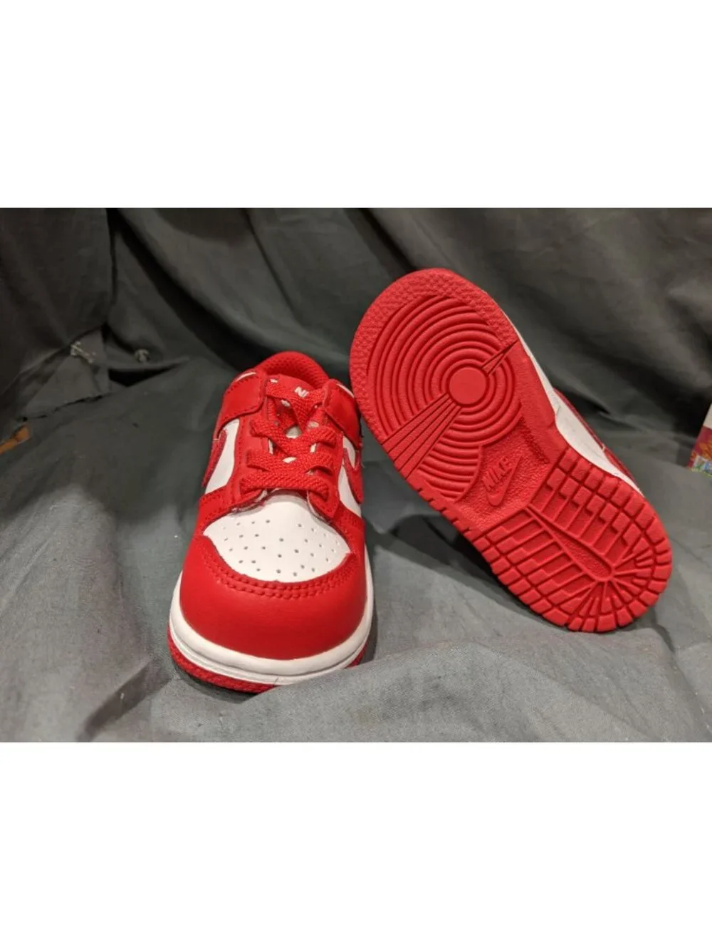 Nike Toddlers Dunk Low TDE Red/white Size 5 New No Box!!